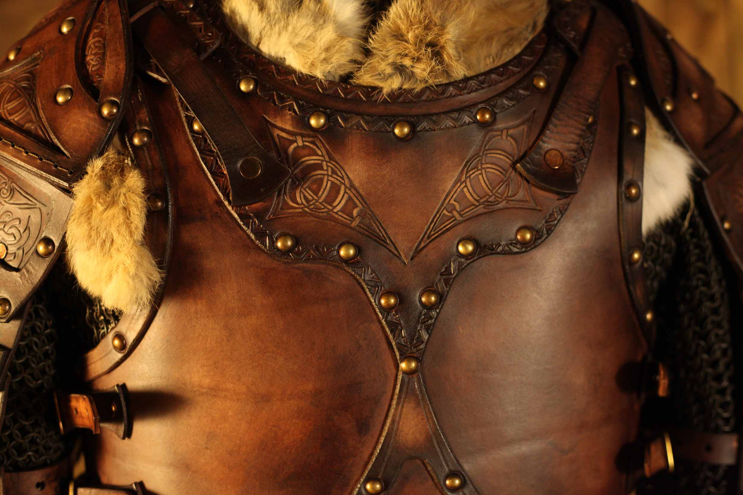 LARP Leather Armour Tribesman Wolf