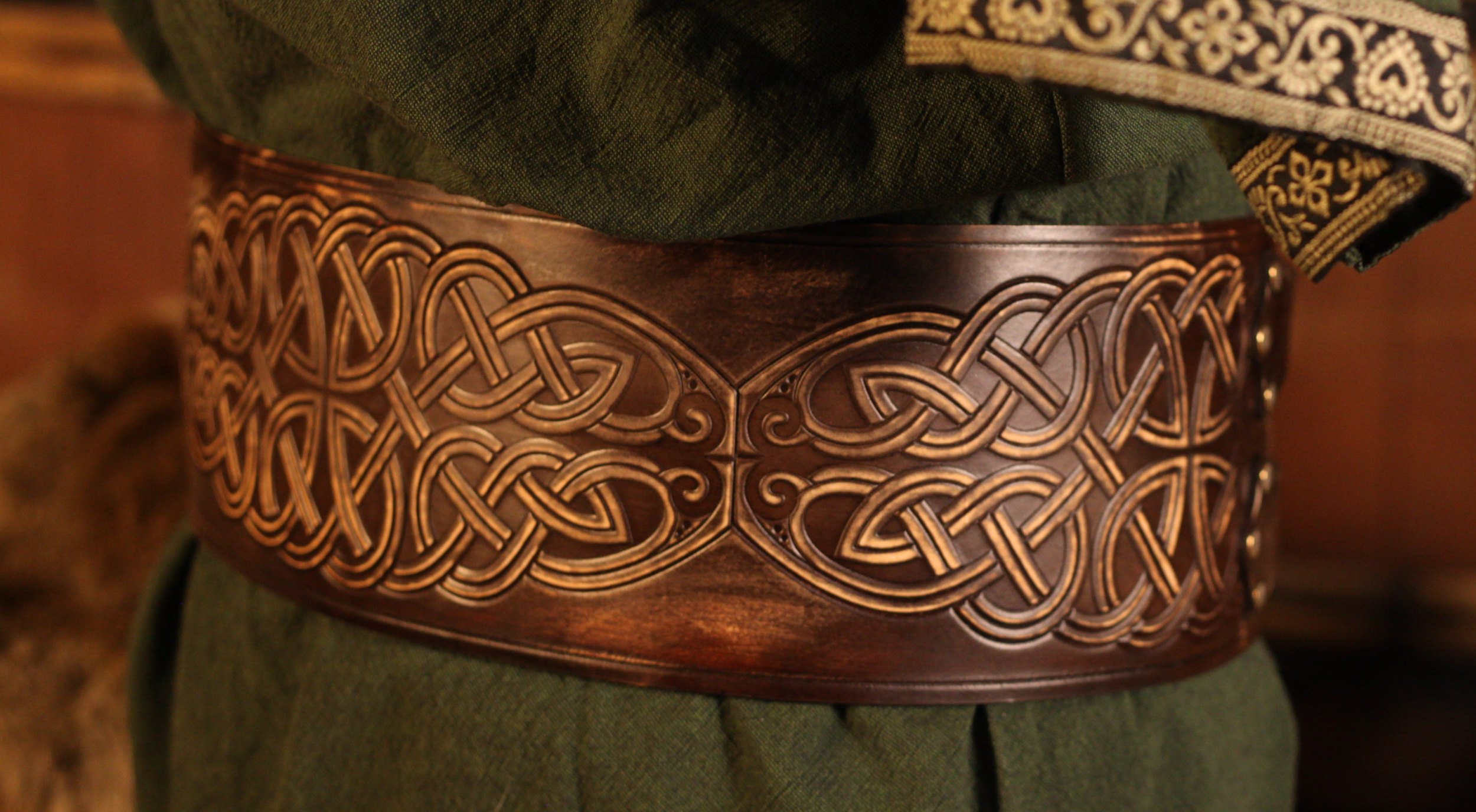 Broad LARP Leather Belt, heavily 