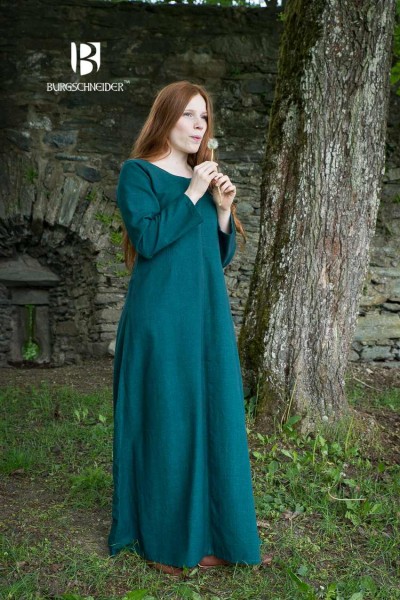 Ladies Viking Dress Norse Shift Freya Green order online with  larp-fashion.co.uk