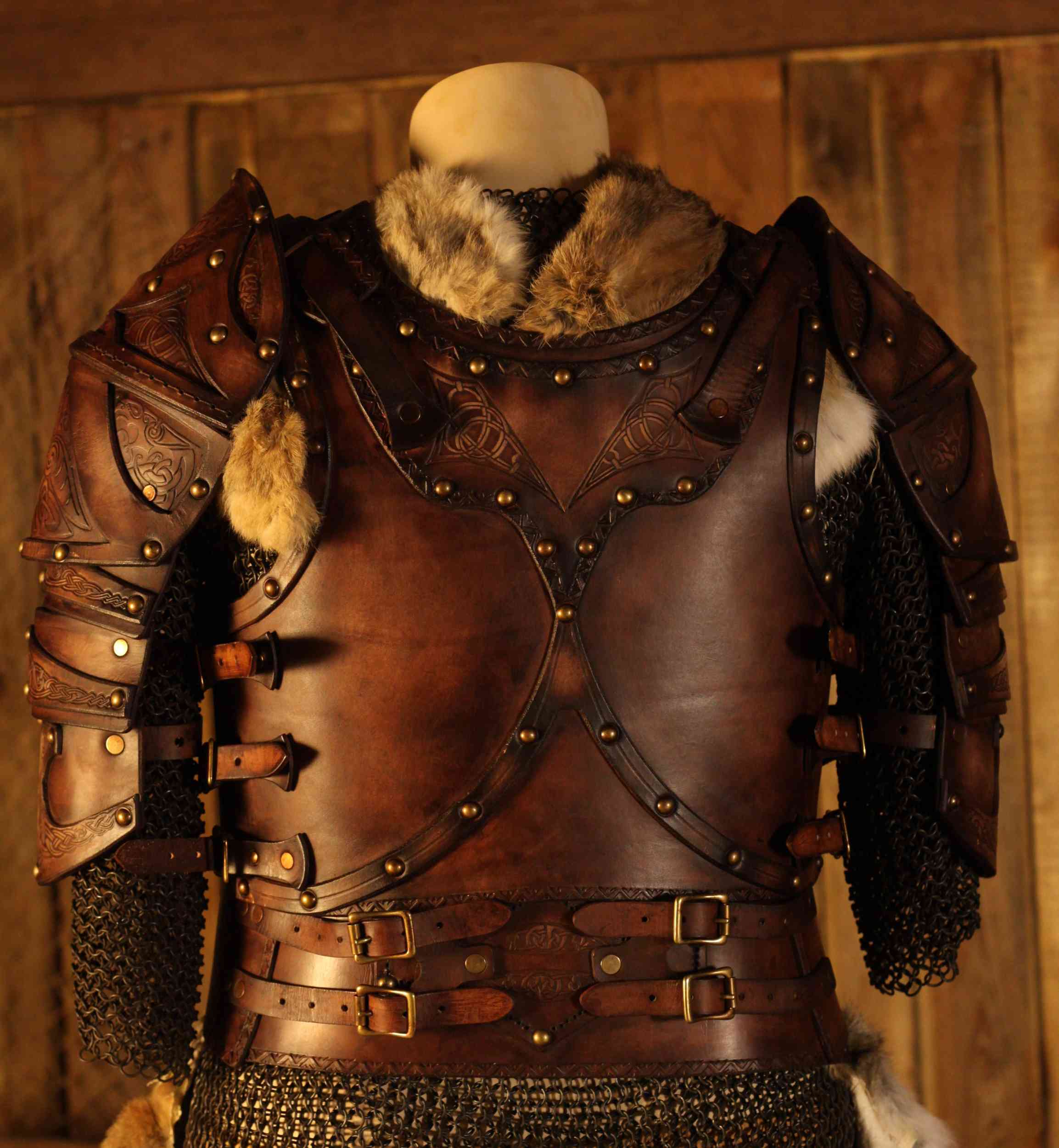 LARP Leather Armour Tribesman Wolf