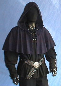Medieval Hooded Cowl with Button Collar order online with larp-fashion ...
