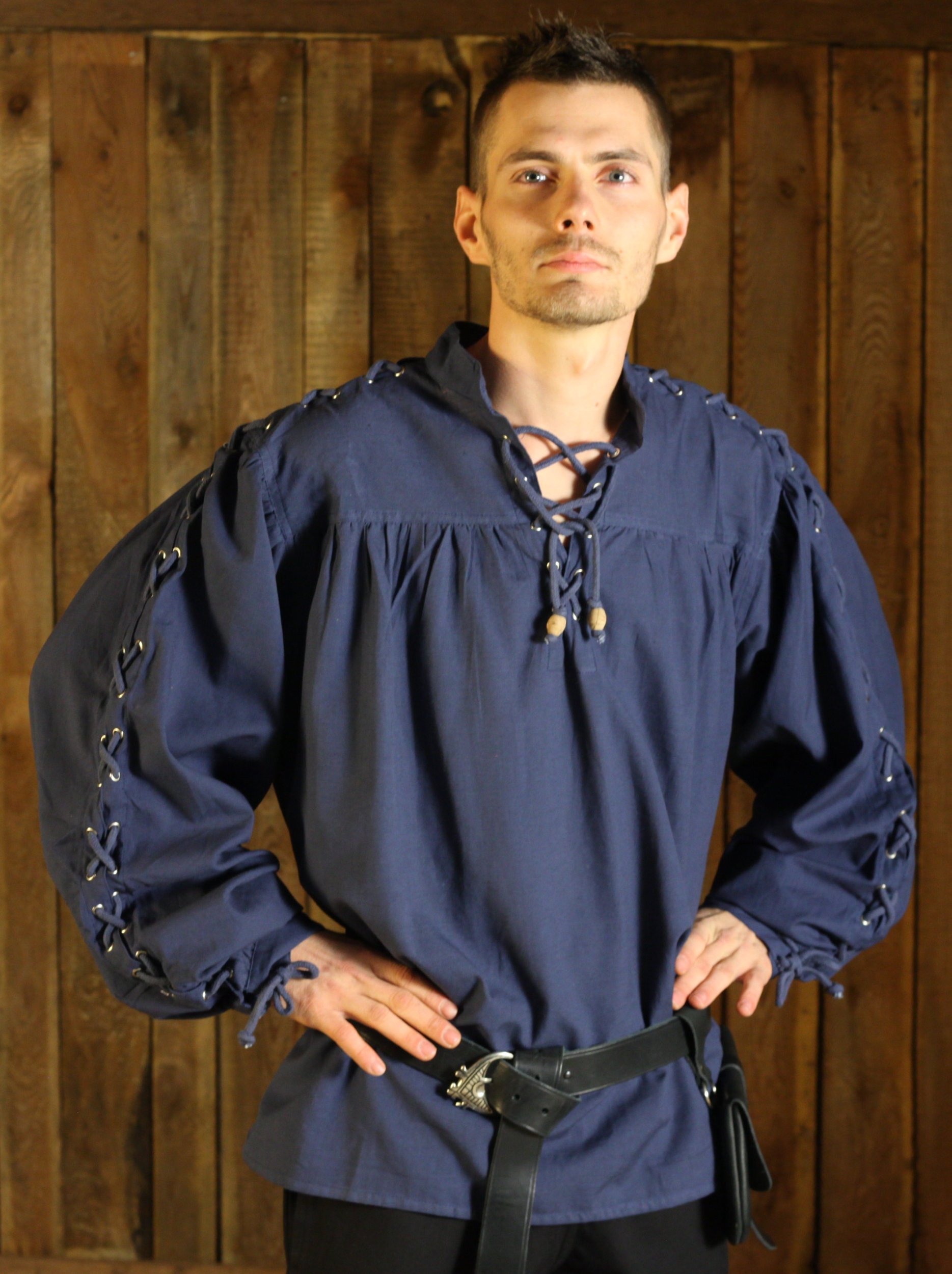 Medieval Standup Collar Shirt w/ Laced up Sleeves order online with ...