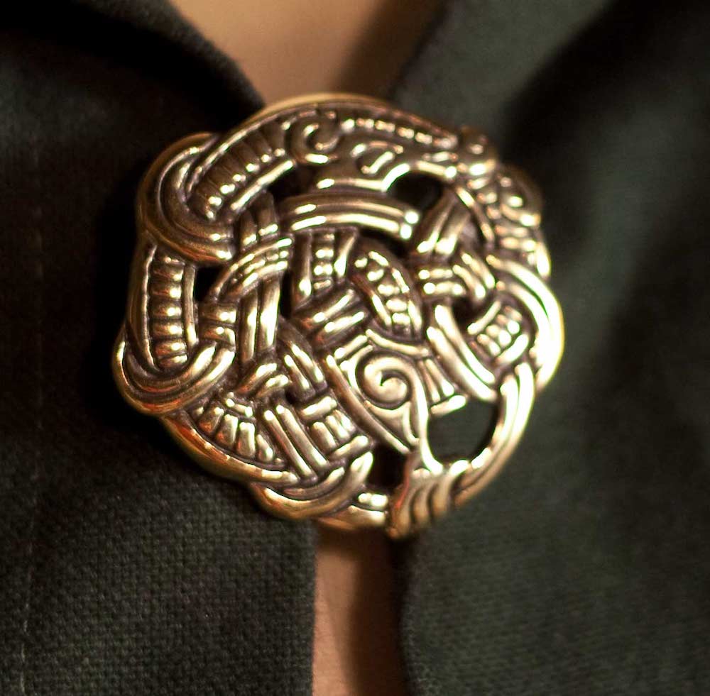 Order a large brooch, robe pin or cloak clasp in bronze.