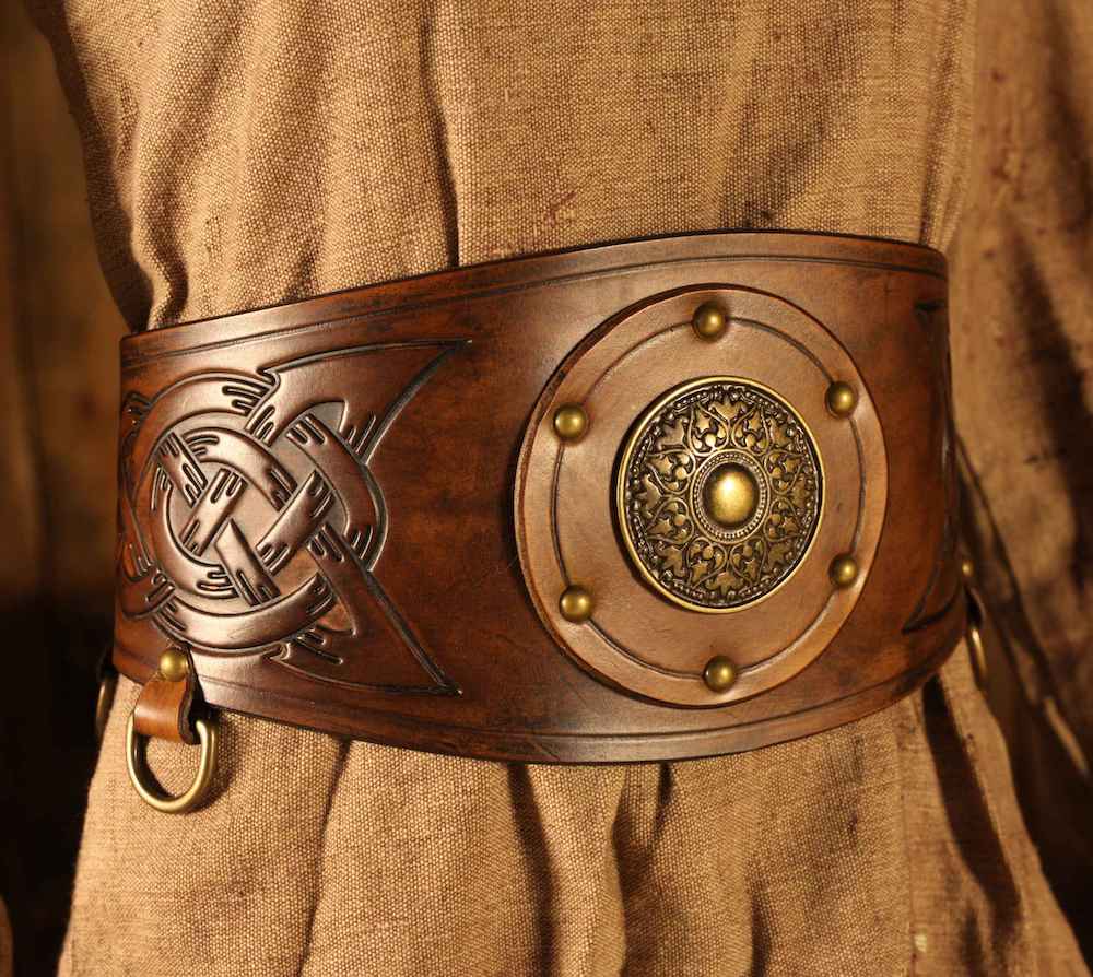Viking belt for women - leather belt medieval women