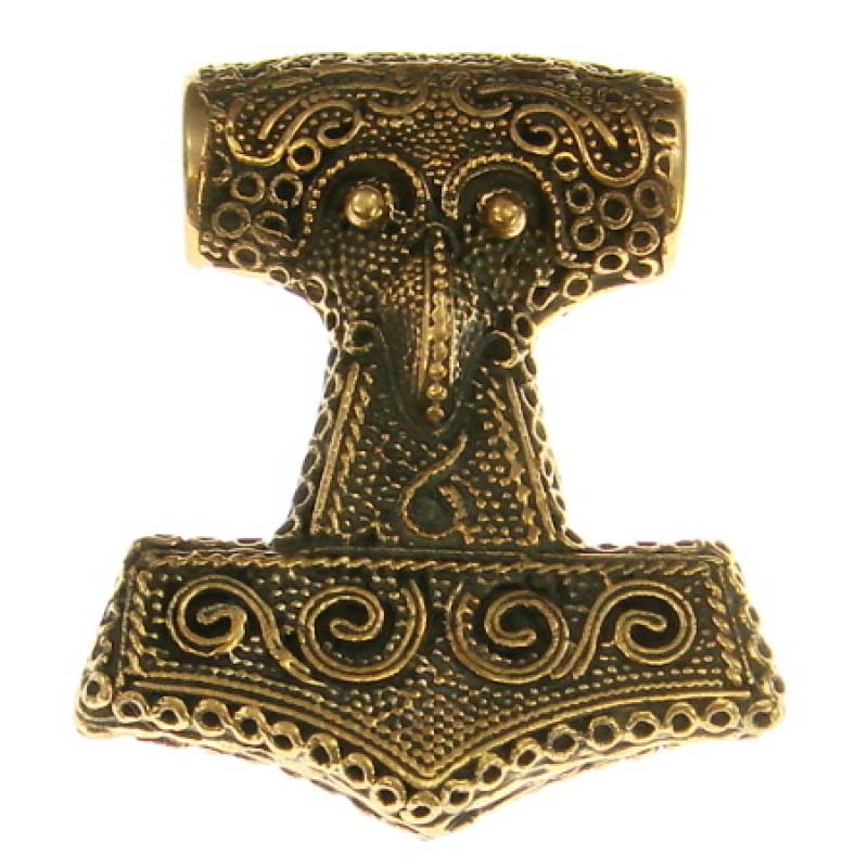 Bronze-Anhänger Thors Hammer groß - Bronze oder Silber Schmuck-Anhänger