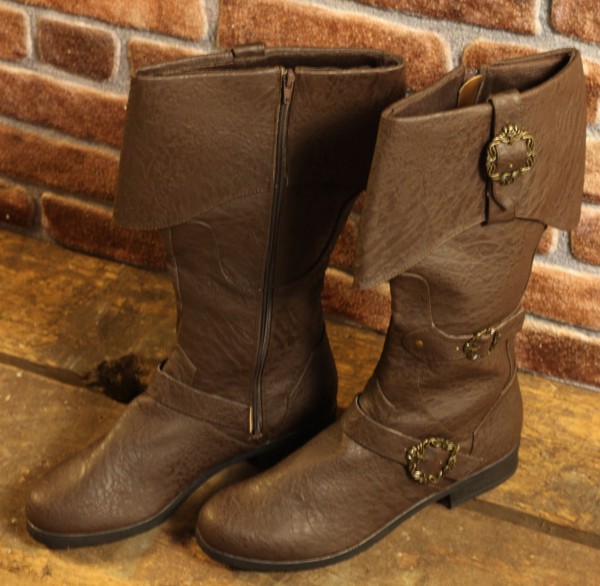 Brown Pirate Boots order online with larp fashion