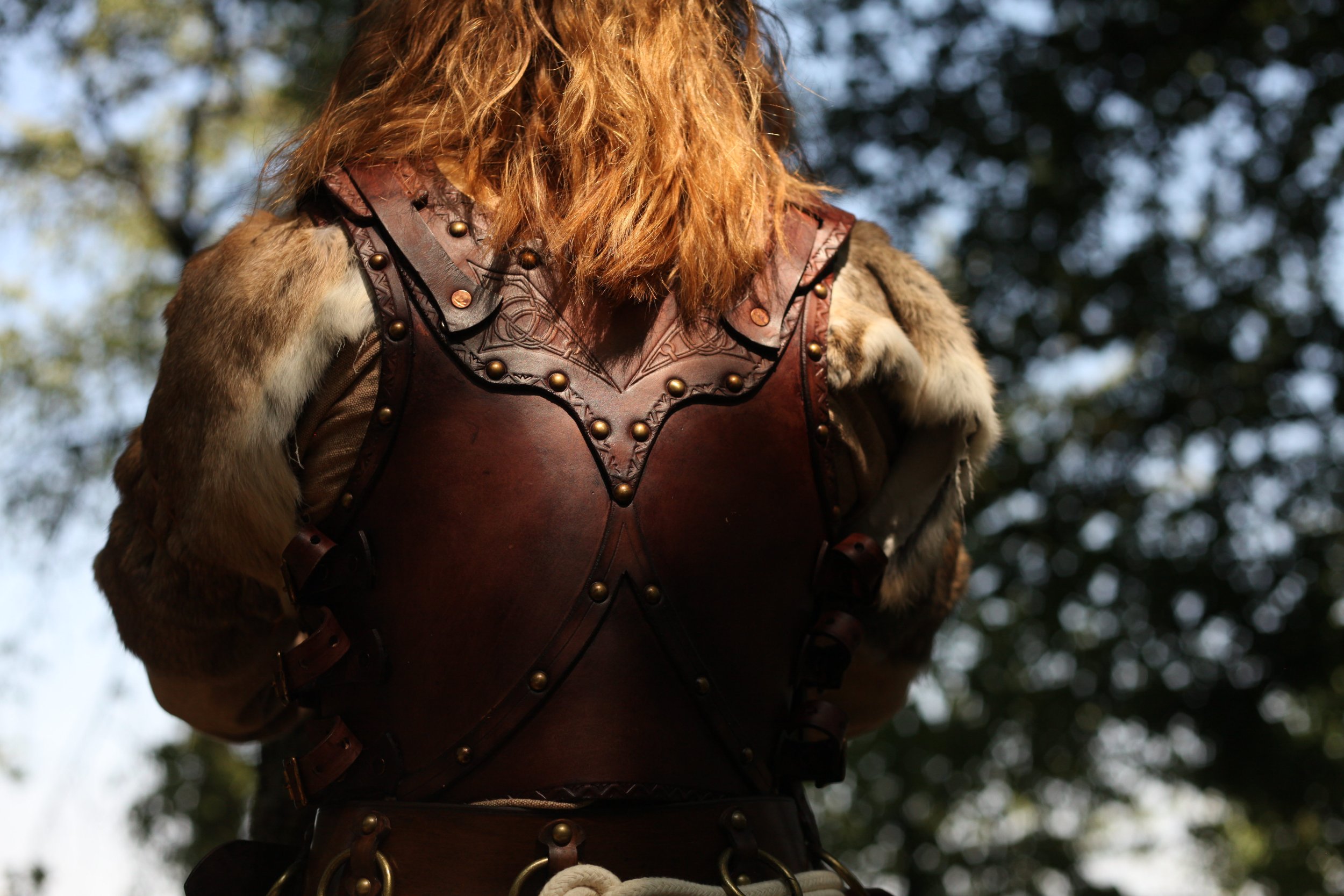 LARP Leather Armour Tribesman Wolf