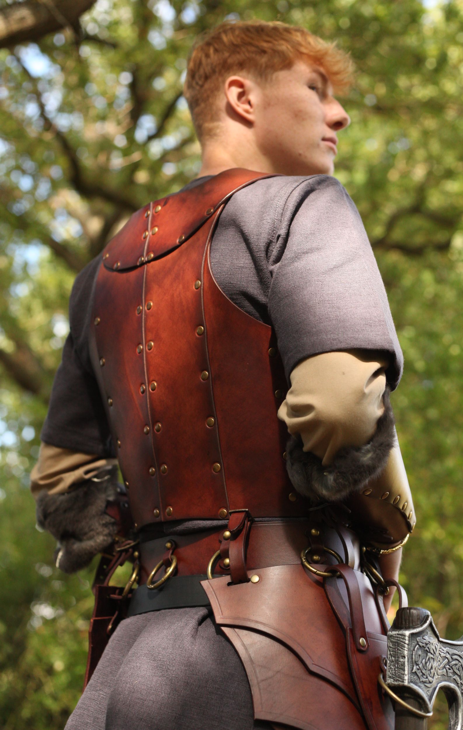 LARP Leather Armour Tribesman Wolf