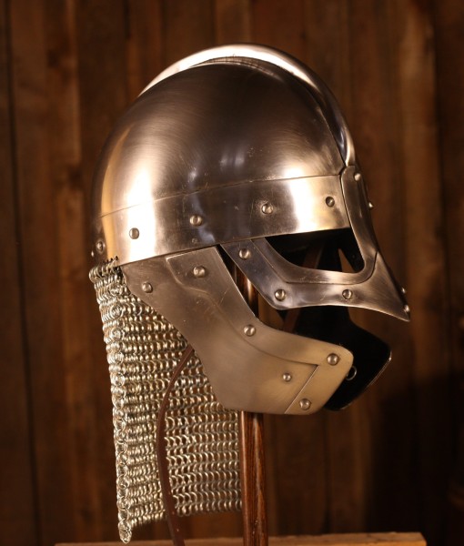 Raven Helmet Polished Steel Order Online With Larp-fashion.co.uk