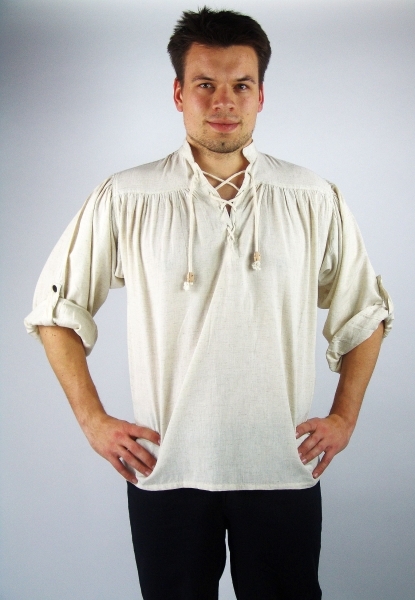 Medieval shirt with Buttoning order online with larp-fashion.co.uk