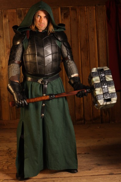 Long Green Hooded Robe order online with larp-fashion.co.uk