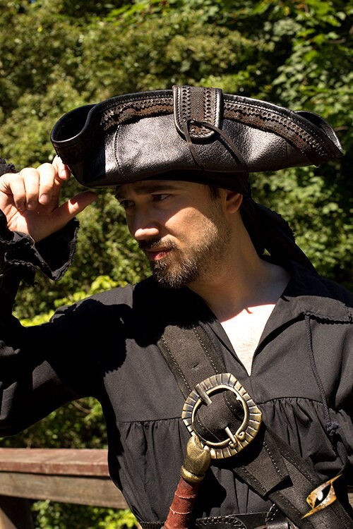 Piratenhut Von Atosa In Schwarz – Perfekt Für Karneval, Partys & Kostümfeste