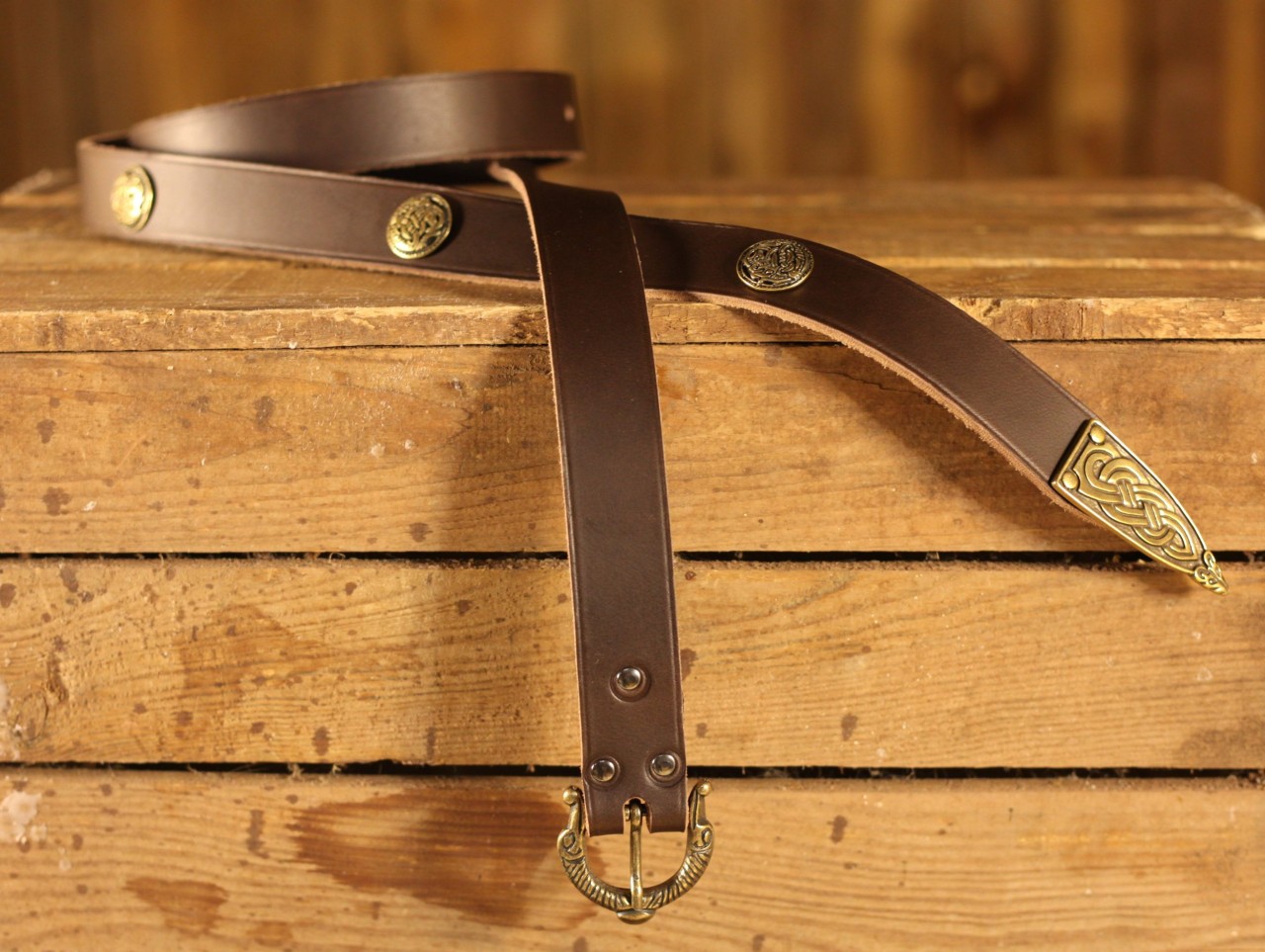 Sandra - ceinture en cuir maron