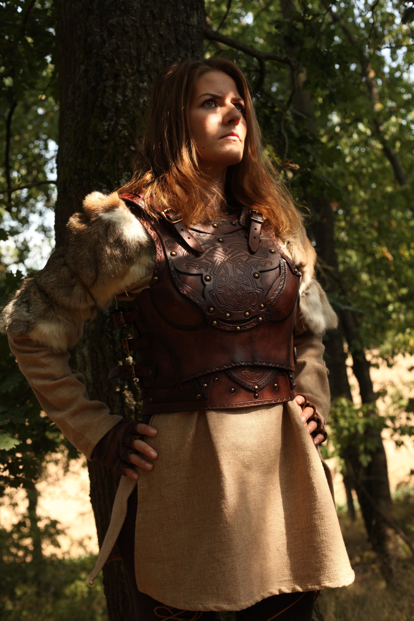 LARP Leather Armour Tribesman Wolf