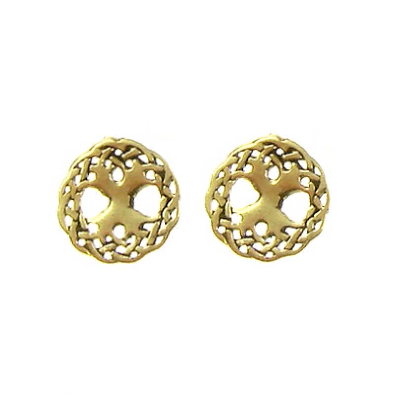 Boucles D'oreilles à Clips – Arbre De Vie – Noir Et Blanc – Verre Cabochon – Longues Pendantes – Sans Marque