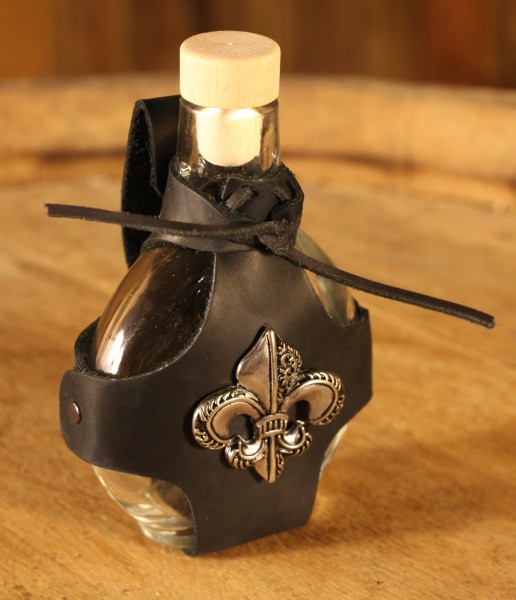 Authentic Canteen With Leather Rack, Fleur de Lys order online with