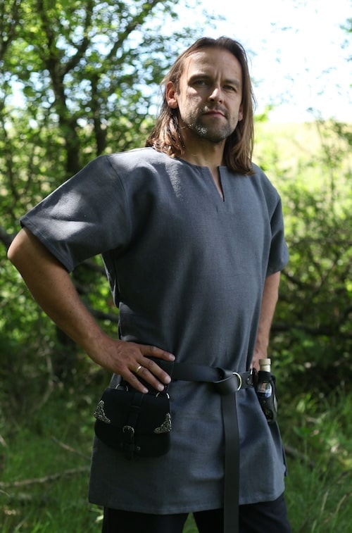 Larp tunic in the Middle Ages in black, green or brown