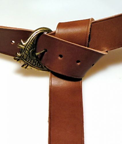 Longue ceinture médiévale avec anneaux 4cm 